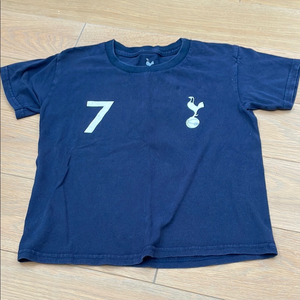 Boys Tottenham Hotspur Blue and White Short Sleeve Tee Son 7